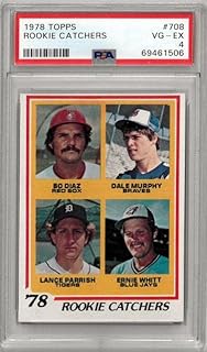 1978 Topps Rookie Catchers Baseball Card #708- PSA Graded 4 VG-EX (Dale Murphy/Lance Parrish/Bo Diaz/Ernie Whitt) - Baseba...