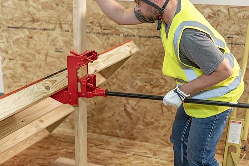 Qualcraft 2601 Tragbarer Wagenheber, zur Verwendung mit 3,8 x 8,9 cm Tannenstangen oder 2,5 cm Außendurchmesser, Temperguss, Rot/Ausflug, einfarbig (Getaway Solids), 1-(Pack)