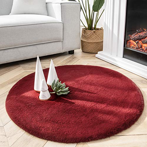 Ashler Ultra Soft Faux Rabbit Fur Chair Couch Cover Area Rug for Bedroom