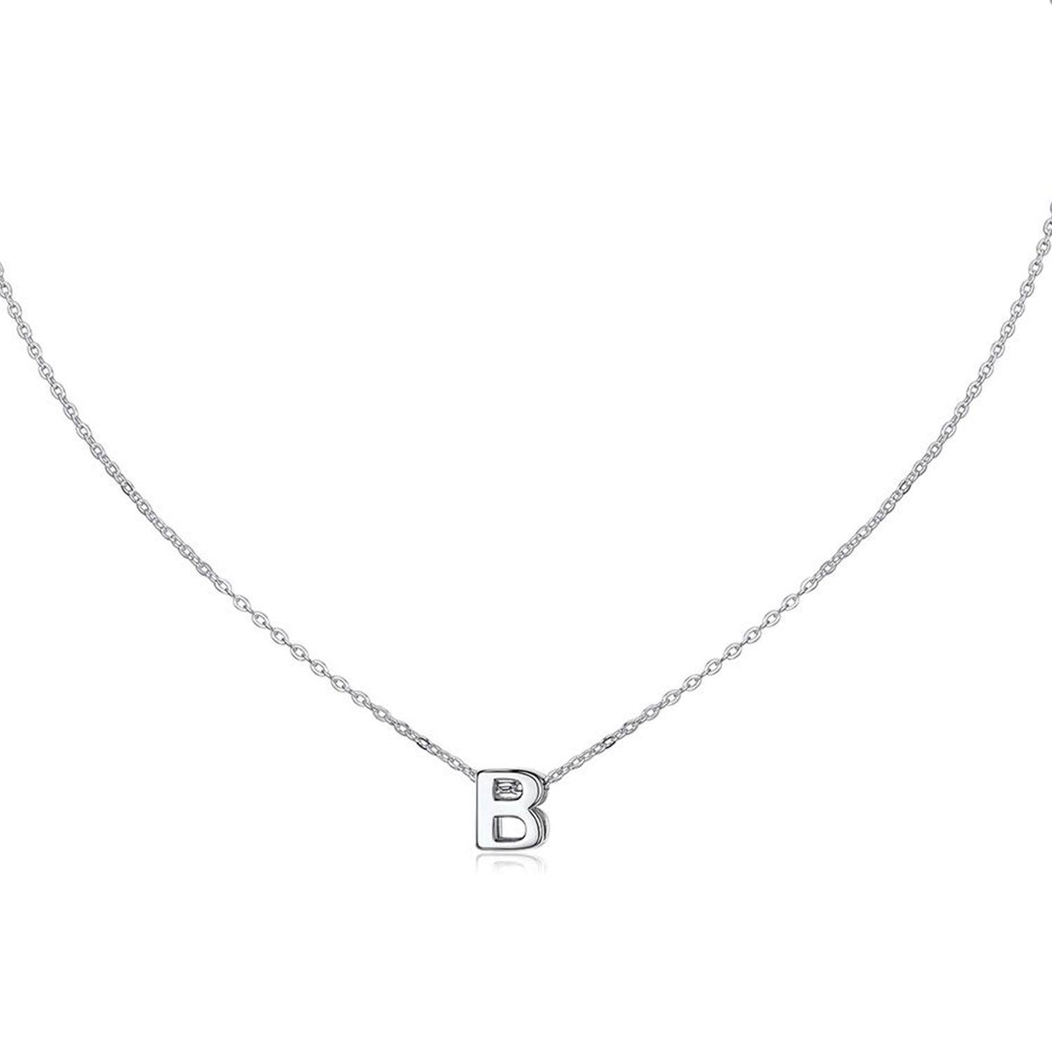 MOMOLSmall Initial Necklace for Women Stainless Steel Tiny Letter Necklace Personalized Name Necklace