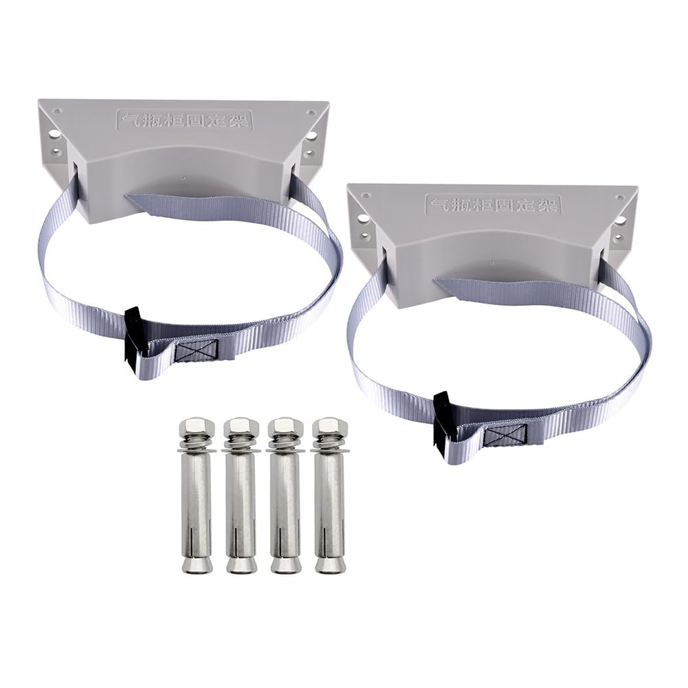 Ctrlzs 2Pcs Propane Tank Holder, Gas Cylinder Holder,Cylinder Wall Mounted Bracket,Gas Cylinder Holder For Rv Water Softener,B