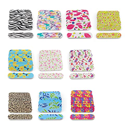 Doble Cara Lima de Uñas, JANDH 100 Piezas Lima Uñas Profesional, Mini Limas de Uñas Desechables, Pulido Rápido Portátil, para Manicura, Hogar