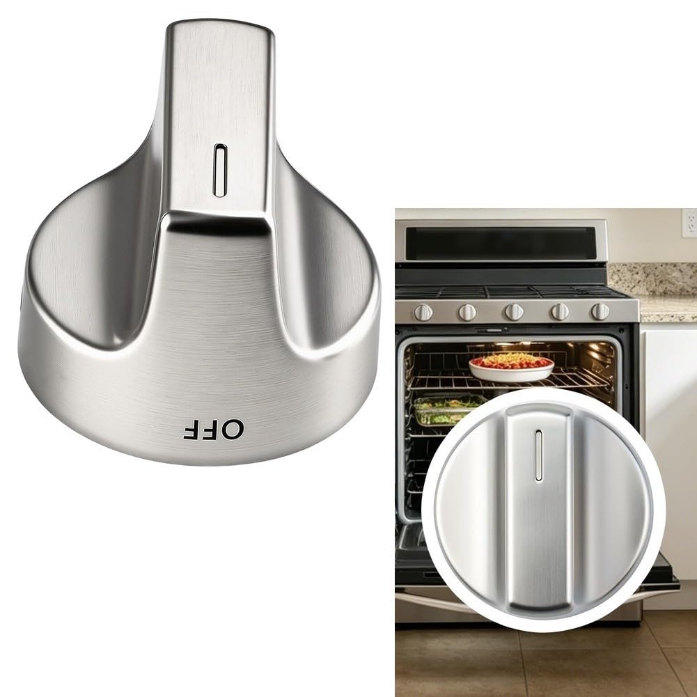 Manopola Forno Gas Acciaio Rinforzata 5cm Nera(B)