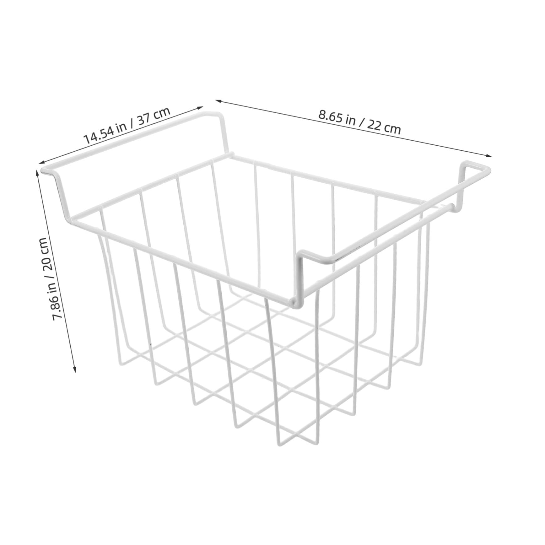 2piezas Cesta De Almacenamiento Refrigerada De Alambre Metálico Cestas Organizadoras Para Congelador Para Verduras Refrigerios y Frutas Congelador Horizontal