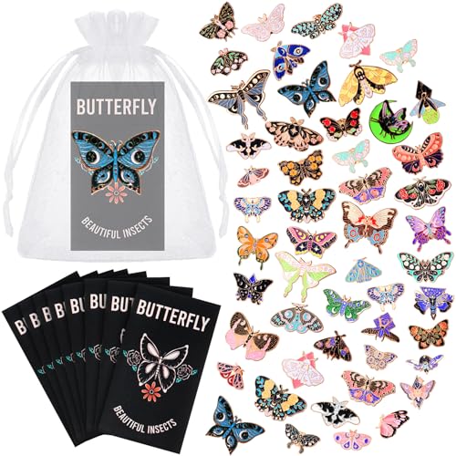 Siifert 100 Sets Halloween Butterfly Enamel Pins Gifts for Women