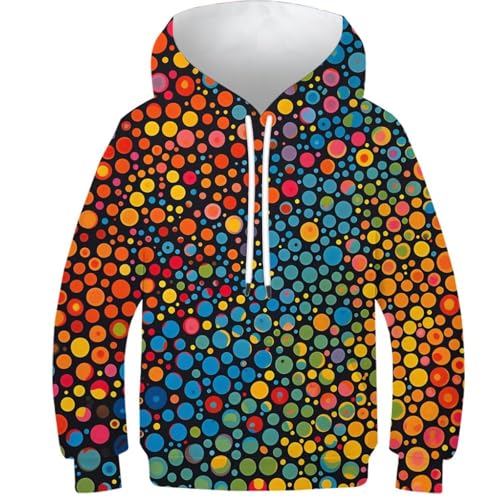 Pull sport à capuche 3D avec poches sweat coloré confortable ado