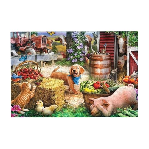 かわいい犬たち 300ピース ジグソーパズル 大人向け難しい 破片なし カチっとハマる 誕生日 おしゃれ インテリア ギフトハウス (38×26cm)