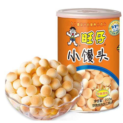 Chinese 70s’ 80s’ 90s’Childhood Classical Snacks Wang Wang Small Steamed Bun Original Taste for Spring Festival Gift Leisure Snack 200g/7.05oz 旺仔小馒头