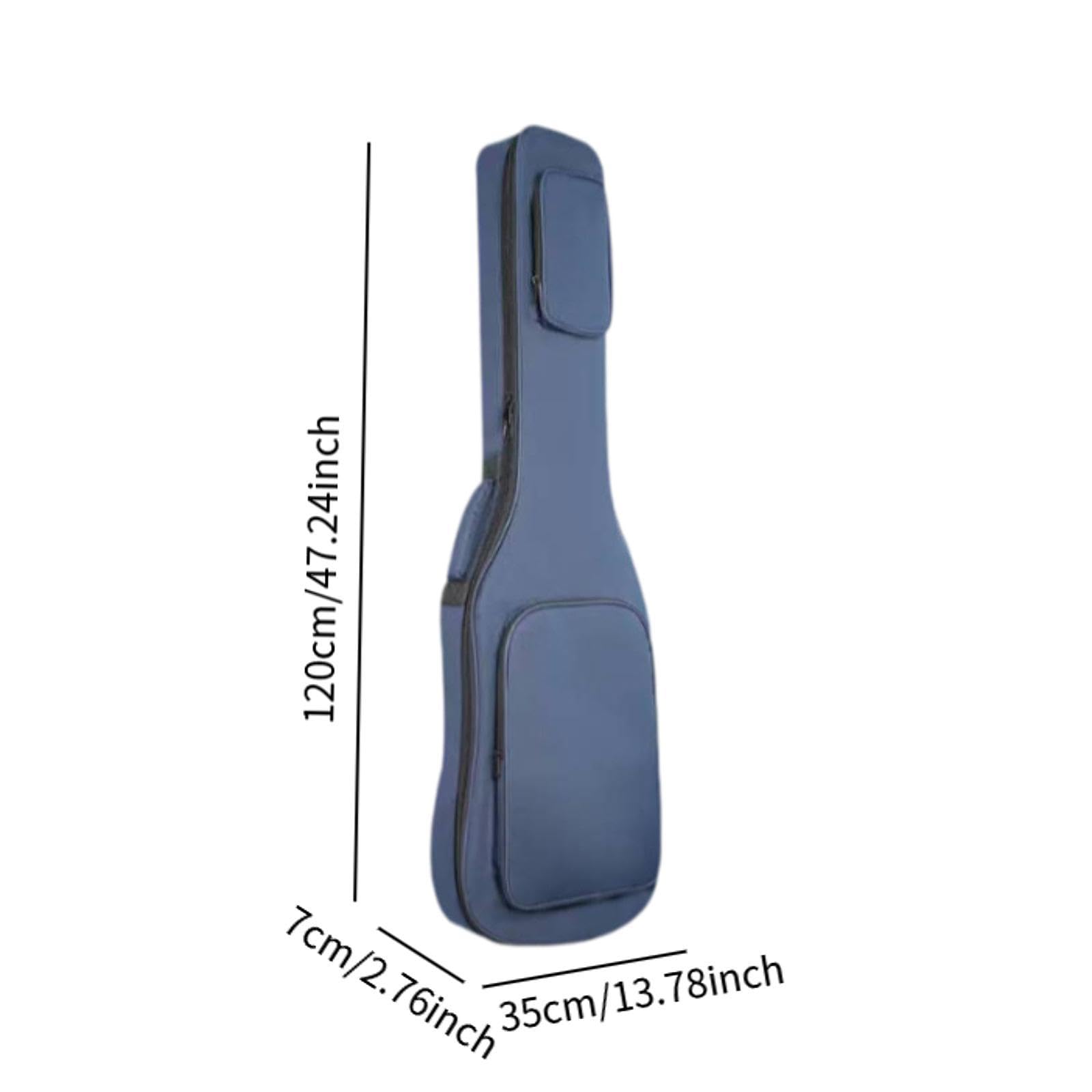 Funda para Bajo Fabricada en Tejido Oxford Resistente, Apta Como Funda para Instrumentos Musicales, Mochila, Bolso de Mano Y Solución de Almacenamient, Azul