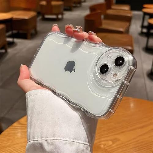 スマホケース 対応 iPhone16 ケース 可愛い クリア 対応 アイフォン16 ケース おしゃれ 韓国 人気 透明 TPU カバー かわいい 波状フレーム 薄型 軽量 耐衝撃 ワイヤレス充電対応 対応 アイホン16ケース いphone16 ケース クリア 6.1インチ