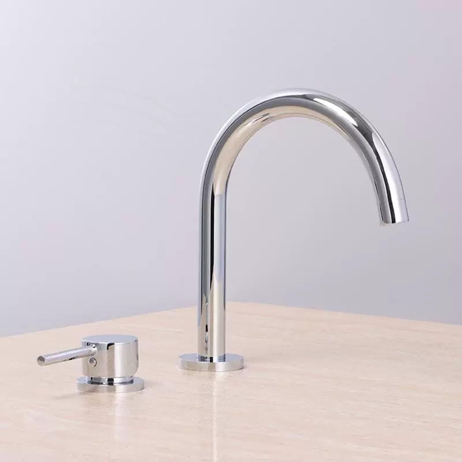 Biaoteng Chrome Bathroom Taps Mixer Single Handle Hot And Cold Brass Bathroom Basin Mixer Taps 2 Hole