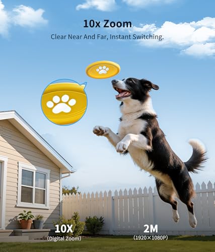 Image of Dual-Lens Solar Security Cameras Wireless Outdoor, 10x Zoom, 2.4GHz