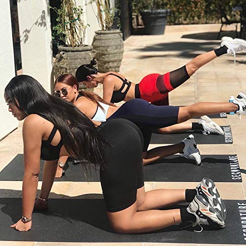 CTHH 3 Pack Workout Biker Shorts for Women-High Waisted Running Athletic Shorts for Women Yoga Gym Womens Shorts (3Pack-A(Black,Black,Black), Small-Medium)