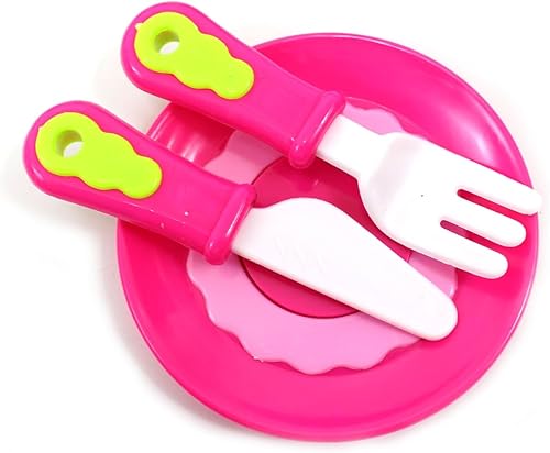 Miniatura 3 de Juego de té rosa de lujo para niños con teteras, vasos, platos y utensilios de cocina para juegos de simulación (18 piezas) Juego de té para niños,