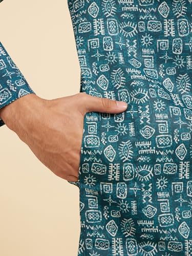 Image of DIWAS BY MANYAVAR Men's Cotton Blend Printed Kurta (1pc)
