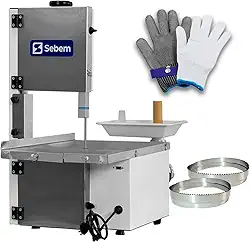 Mini Serra Fita de Bancada com Moedor Picador de Carne SEBEM com Kit de Lâmina + Luva