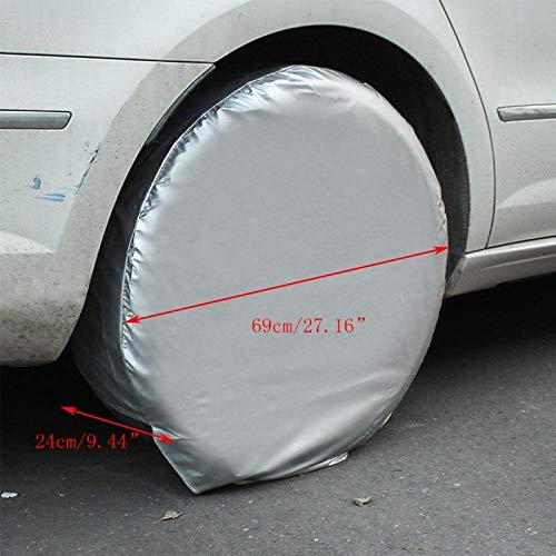 4 PCS Car Ruota della Gomma dei coperchi della Gomma Caso del Custodia Borsa del Veicolo Protezione della Ruota del Veicolo per Il Camion RV Camper del Camper dell'automobile Impermeabile