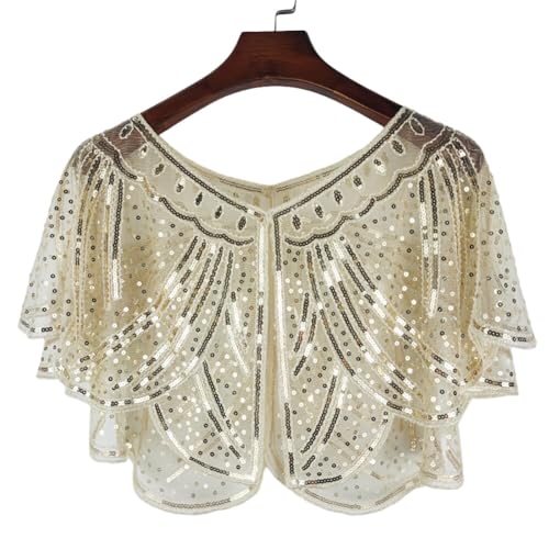 Women 1920s Flapper Shawl Sequins Beaded Vintage Shawl Wrap Dressy Shawls and Wraps for Evening Wear4