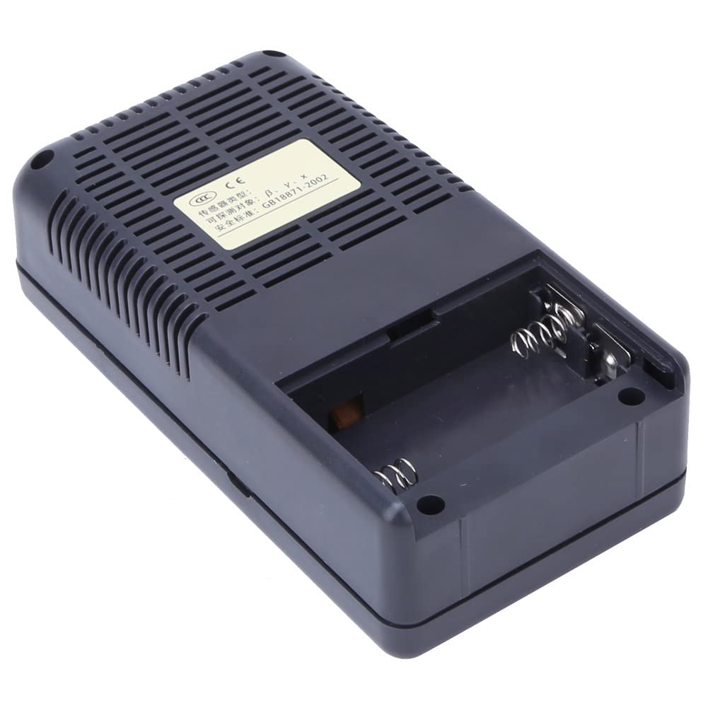 Medidor de radiación nuclear - 0-99.99μV/h Probador Geiger digital LCD, EMF portátil para radiación electromagnética de rayos X β γ, dosímetro Beta Gamma Contador de prueba de rayos X (Negro)