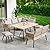 YITAHOME Patio Wicker L-Shaped Furniture Set, All-Weather Rattan Outdoor Conversation Sofa Set for Backyard Deck with Soft Cushions,Ottomans and Plastic Wood Dining Table (Light Brown+Gray)