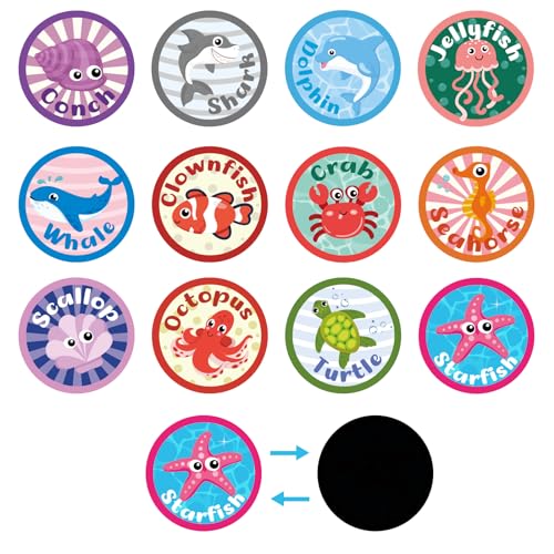 24 Sheets Potty Training Stickers 12 Patterns Toilet Potty Stickers Color Changing Cute Cartoon Potty Seat Stickers Reusable