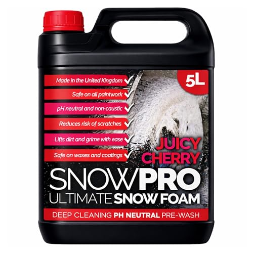 SnowPro Snow Foam Shampoo Car Wash 5L Soap pH Neutral Vehicle Cleaning Detailing Pre Wash Cherry Fragrance