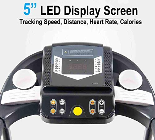 Image of Treadmill Electric Folding Motorized Running with Pre-Set 12 Programs LED Display Fitness Machine Load 150Kg Max Weight