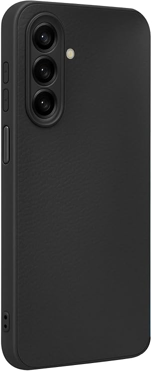 Coverzone Samsung Galaxy A17 5G ile uyumlu Kılıf Deri Görünümlü Thermax Silikon kılıf Kamera Korumalı Kompakt Tasarım Galaxy A17 5G için Deri Görünüm Kapak (Siyah, Galaxy A17 5G)
