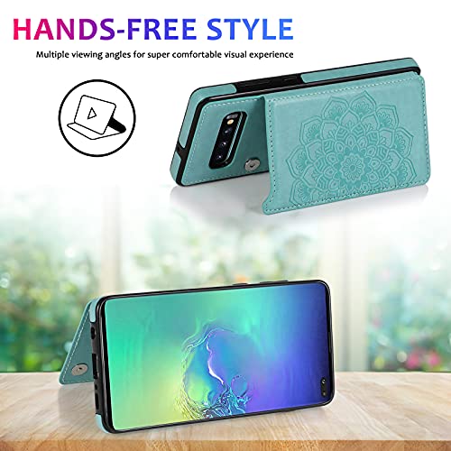 Coque Samsung S10e vert avec fente carte et support vidéo - 4