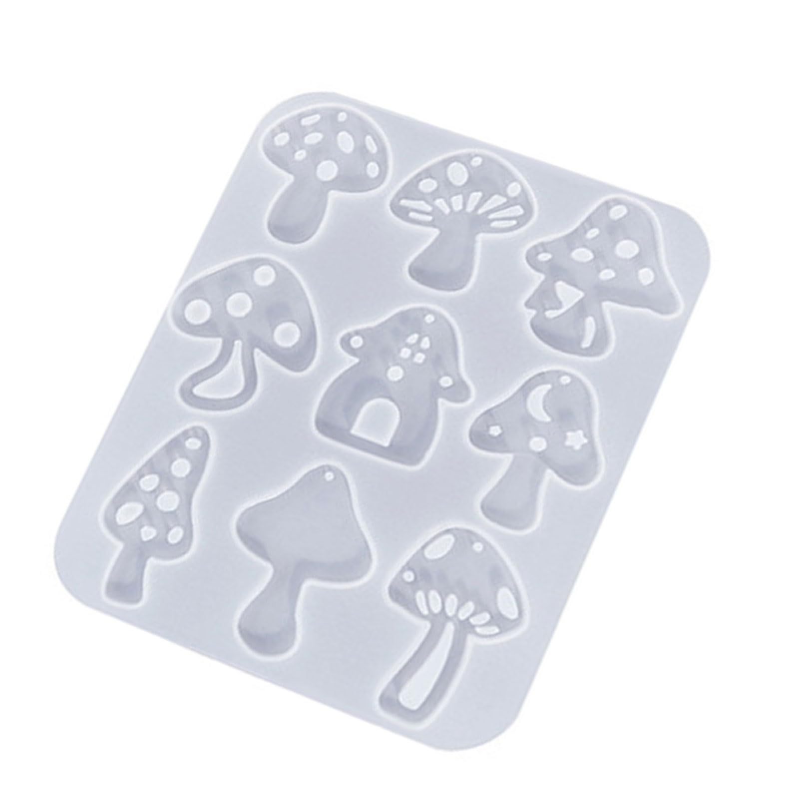 Resin Keychain Mold Mushroom Cloud Earrings Molds DIY Epoxy Resin Casting Molds with Hole for DIY Pendant Making