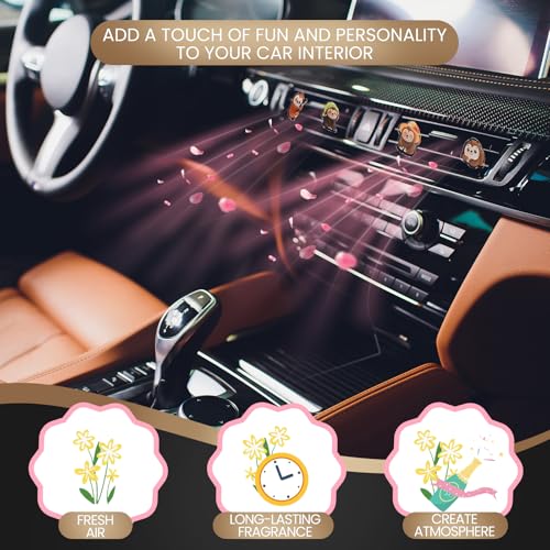 Image of 32 Pcs Sloth Car Freshener Air Vent Clips for Women Funny Cute Freshener Air Conditioner Vent Clip for Car Accessories Cartoon Animal Automotive Interior Decoration Gifts
