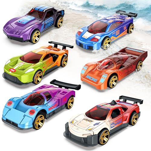 Color Changing Cars Toys Bath Toys for Kids Ages 1-3 4-8 Goodie Bags Fillers for Kids Grandkids Pool Water Toys Boys Birthday Car Gifts Sensory Die-Cast Toys Mini Sensory Toys Theme Party Giveaways