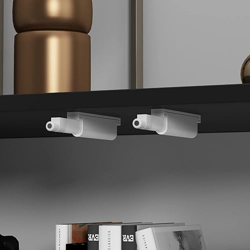 Miniatura 7 de Homsee Aparador moderno con 4 puertas decorativas, 4 compartimentos de almacenamiento y estantes ajustables, mesa consola de madera con patas de