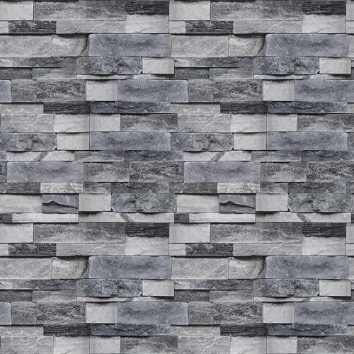 MS magic Brick Wallpaper Peel and Stick Wallpaper 17.7” X 118” Gr...