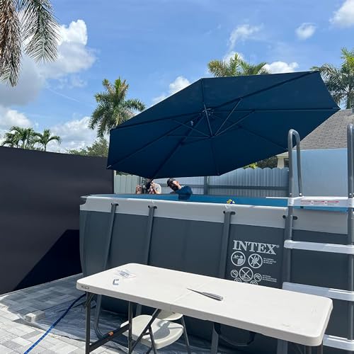 Purple Leaf ZY04XH-NEW3 11 Feet Patio Umbrella Outdoor Cantilever Round Umbrella Aluminum Offset Umbrella thumb #1