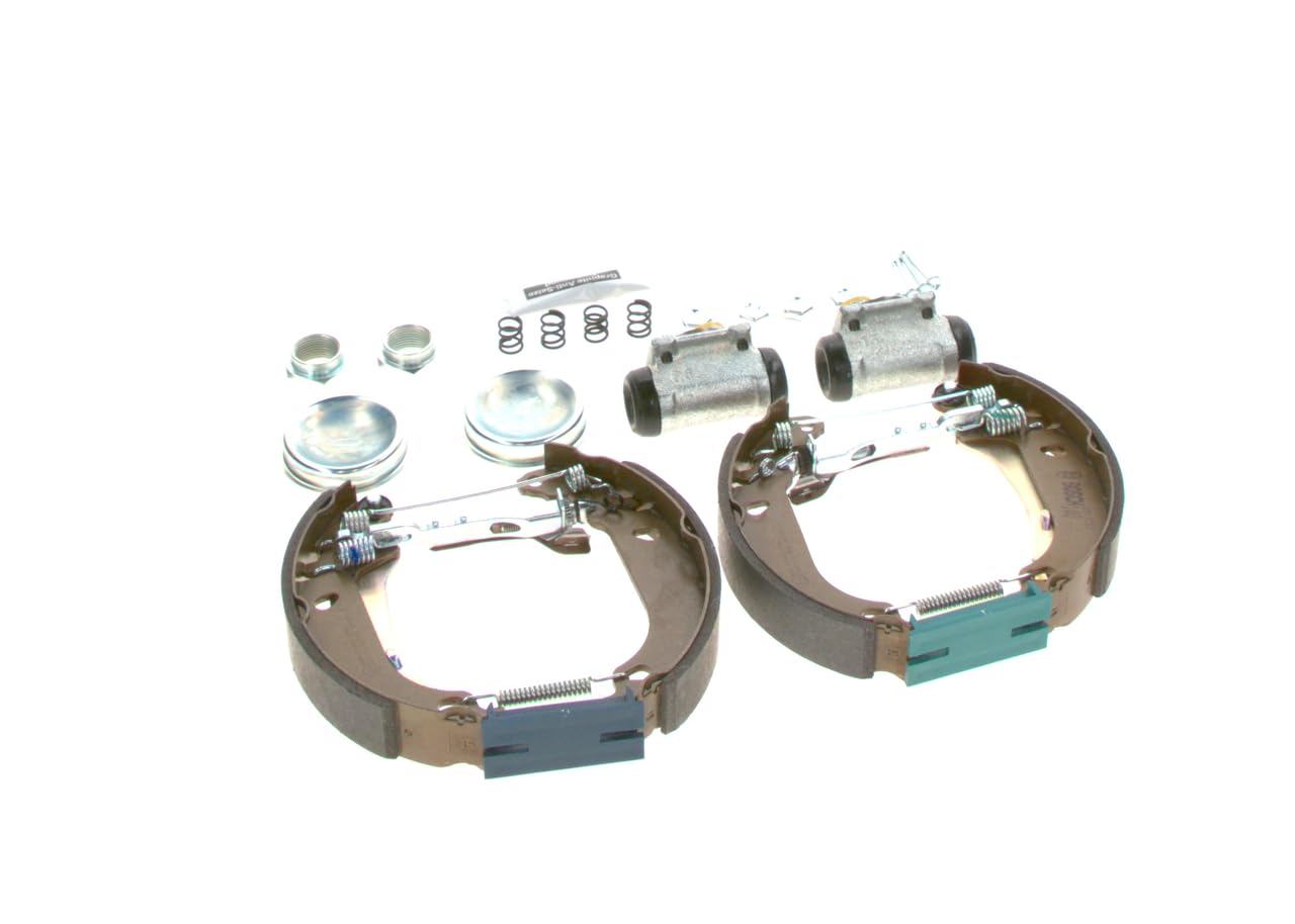 Bosch KS039 Kit Super Pro - Kit de freno trasero de tambor - 1 juego completo premontado, 2 cilindros de rueda, 4 zapatas de freno