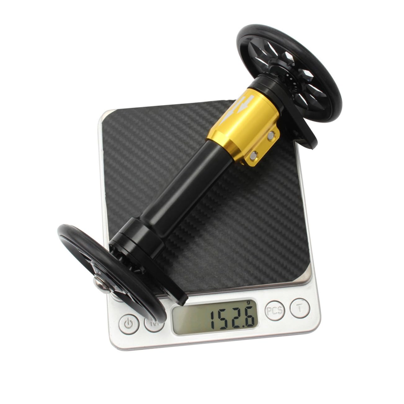 KOMBIUDA Barra Di Estensione Easy Wheel Robusto Portabici Pieghevole 13 Pezzi Parti in Alluminio Nero