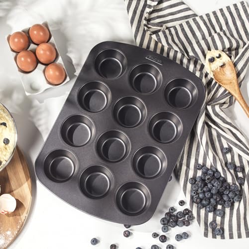 Salter Recycled 3-Piece Bakeware Set – Includes 27 cm Square Tin, 28 cm Loaf Pan & 12-Cup Muffin Tray, 100% Recycled Carbon Steel Bakeware, Non-Stick Easy-Clean Surface, Oven-Safe to 220°C - Image 4