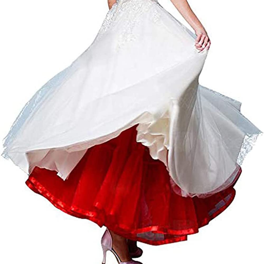 Crinolina Sottogonna Tulle Lunga Donna Balletti Danza Petticoat 50's Organza Retro Tutu Gonna Vintage 1950's Rockabilly