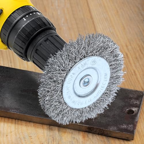 Image of FPPO 8PCS 3 Inch Stainless Steel Wire Wheel Brushes Kit for Drill with 1 /4-Inch Shank,Wire Wheels for Power-Operated Grinders (Pack of 2)