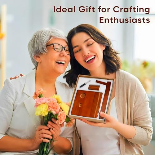 Image of CREHNIL Wooden Yarn Holder Phone Stand Spindle Knitting Dispenser for Crocheting