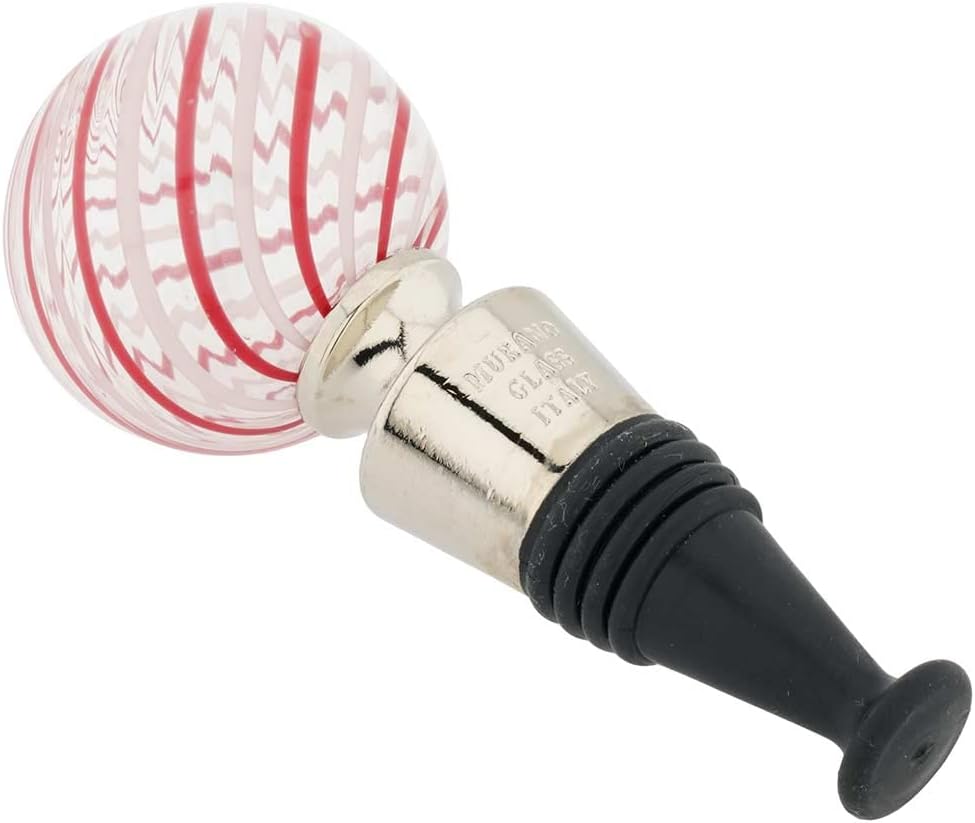 Glass Of Venice Murano Glass Bottle Stopper - Pink