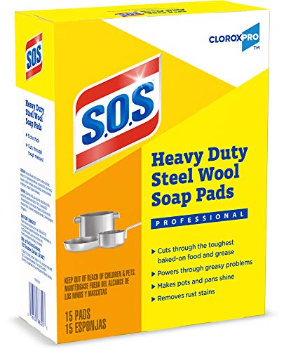 S.o.s. Steel Wool Soap Pads, Clorox Cleaning Pads, Healthcare Cleaning And Industrial Cleaning, 15 Count (12 Boxes Per Case) - 88320 #TOP5
