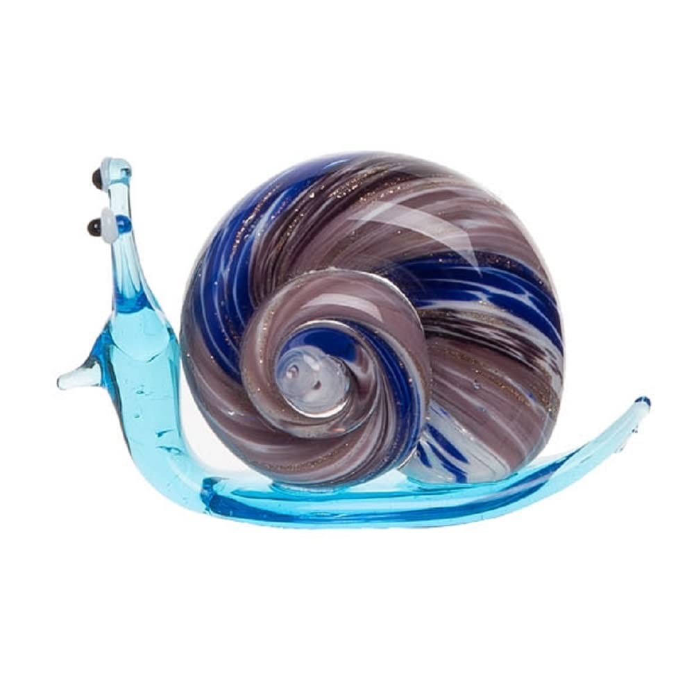 BeachcombersB22477 Multi Swirl Snail Glass Art, 2.56-inch Length