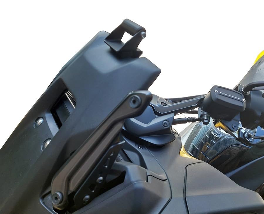 Staffa Per GPS E Telefono Per Yamaha TMAX 560 - Supporto Da Manubrio Nero, Compatibile Con TMAX560 TECHMAX 2022-2024