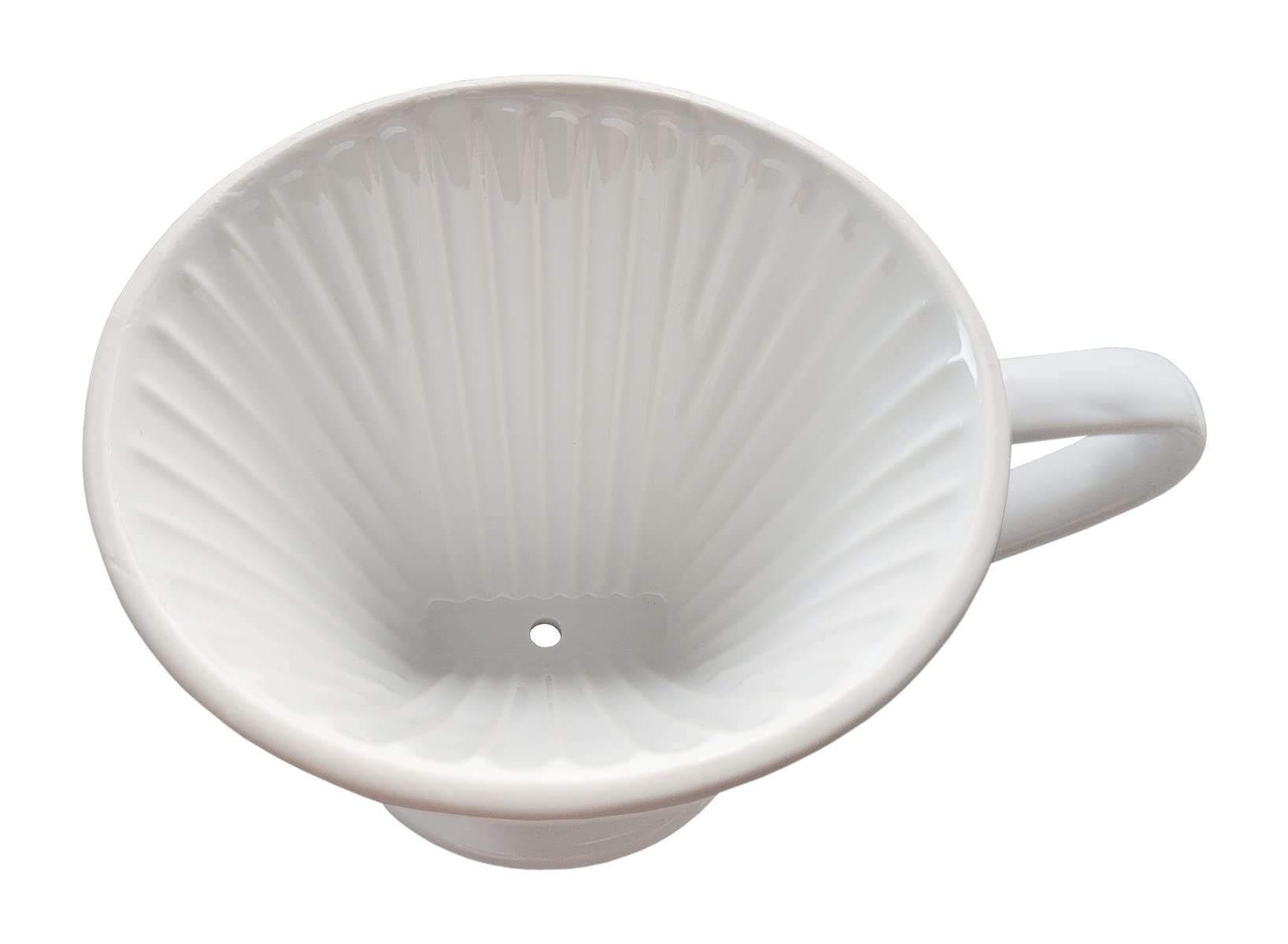 Porzellan Kaffee Filter 1x4 1 Loch Kaffeeefilter Permanent, Weiß