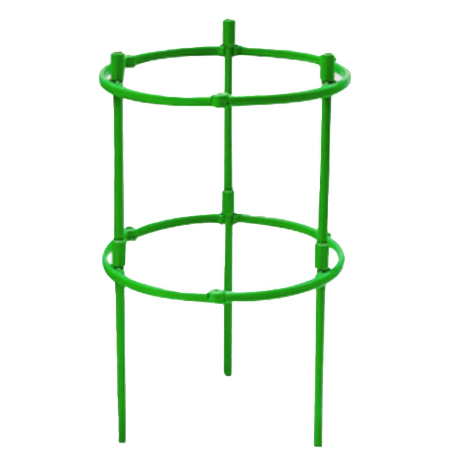 6 Pack Round Tomato Plant Support Cages, Heavy Duty Green Coated Metal Vegetable Grow Frames for Tomatoes, Peppers, Aubergines Garden Raised Beds