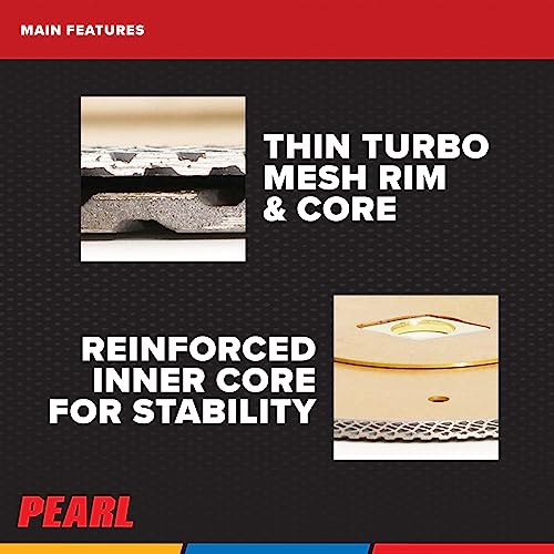 Image of PEARL ABRASIVE CO. P5 Thin Mesh Turbo Blade 5 inch 5 /8 inch-20mm-7 /8 4 Hole Arbor