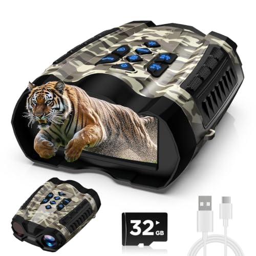 Image of WARMTUYO 4K Night Vision Goggles for Adults, Digital Binoculars with Camera