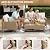 JOYURE 4-Piece Patio Furniture Set,Outdoor Wicker Patio Conversation Set with Tempered Glass Table,All-Weather Rattan Sectional Loveseat&Chairs with Thick Cushions for Garden,Deck,Backyard-Beige